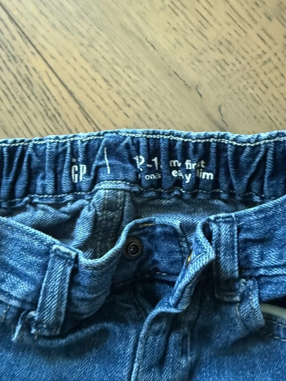 Baby Gap Snap Crotch Jeans 12-18 Months Blue Denim